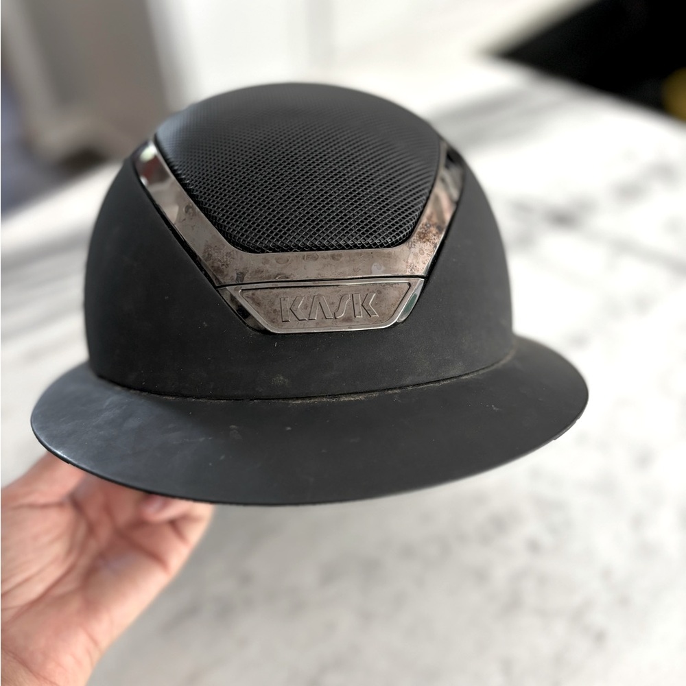 Black KASK Star lady - riding helmet with wide brim - size 57 / 7